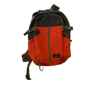REI COOP 3 Section Laptop Orange Black Backpack